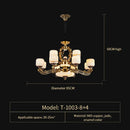 GobekUsa Jade Zinc Alloy Chandelier for Living Room, Restaurant, Hall - Elegant Chinese Design