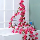 GobekUsa Artificial Sakura Flowers Vine: Wedding Garden Rose Arch Decoration
