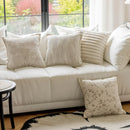 GobekUsa French Cream Jacquard Pillow Covers 45*45 for Home Decor