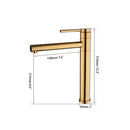 GobekUsa Gold Plated & Chrome Basin Faucet with Long Spout, Single Handle Mixer