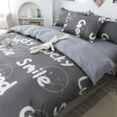 GobekUsa Geometric Floral Bedding Set with Quilt Cover, Duvet Cover, Sheet, and Pillows
