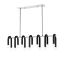 GobekUsa Black Aluminum Tube Dimmable LED Chandelier with U-Shaped Design