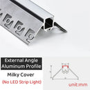 GobekUsa Black LED Aluminum Profile for Invisible Ceiling Light Strip Bar