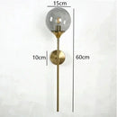 GobekUsa Glass Ball Wall Lamps: Modern Nordic Golden Chrome Lighting Fixtures for Living Room, Kitchen