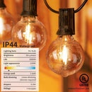 GobekUsa G40 Amber Glass Warm White LED String Lights for Patio Decor, Dimmable 1W Eqv