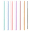 GobekUsa 6-Piece Reusable Silicone Straws Set with Cleaning Brush - Eco-Friendly Party Accessories