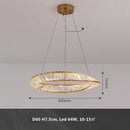 GobekUsa Gold Metal LED Dimmable Ceiling Light with K9 Crystals