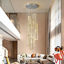GobekUsa Crystal LED Pendant Light Luxury Stairs Lustre Modern Lighting Fixture