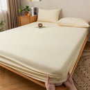 GobekUsa Coarse Cloth Prue Cotton Queen Fitted Sheet Set with Pillowcases