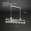 GobekUsa Crystal LED Chandelier: Modern Luxury Interior Pendant Light for Living Room
