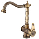 GobekUsa Antique Bronze Bathroom Sink Faucet Deck Mounted Lavotory Faucet