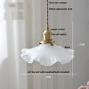 GobekUsa Amber Flower Glass LED Pendant Lights for Home Decor