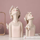 GobekUsa Butterfly Fairy Resin Figurines with Gold Tray Home Decor Craft