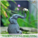 GobekUsa Elephant Bird Rabbit Figurines Resin Fairy Garden Ornaments Tabletop Decoration