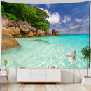 GobekUsa Coastal Cave Tapestry Wall Hanging - Boho Seaside Landscape Room Decor