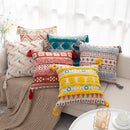 GobekUsa Boho Fringe Pillow Covers 45x45 - Luxury Decorative Cushions for Sofa and Bed
