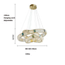 GobekUsa Golden LED Ring Chandelier for Modern Luxury Living and Dining Spaces