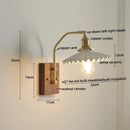 GobekUsa Glass Copper LED Wall Lamp Modern Stair Light Fixtures applique murale