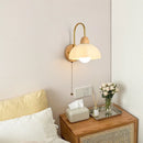 GobekUsa Glass Wood LED Wall Lights Decor for Bedroom Living Room Coffee Mirror Bedside Lamp