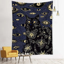 GobekUsa Cat Eyes Tapestry Wall Hanging Abstract Psychedelic Witchcraft Bohemian Home Decor