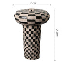 GobekUsa Geometric Check Ceramic Vase for Home Decor and Floral Arrangements