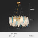 GobekUsa Gold LED Glass Chandelier for Dinning Living Room Bedroom_main keyword: Pendant Lamps