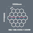 GobekUsa 6500K LED Hexagrid System for Workshop, Gym, Studio - 2 Year Warranty