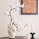 GobekUsa Irregular Wavy Patterns Ceramic Vase White Pot Home Decoration