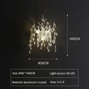GobekUsa Crystal Pendant Chandelier Luxury LED Lighting Branch Design for Living and Dining Rooms