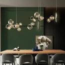 GobekUsa Glass Ball LED Chandelier: Modern Nordic Style for Living, Dining, Kitchen, Study