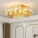 GobekUsa Crystal Rectangular Ceiling Light for Living Room, Bedroom, and Dining Room