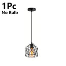Nordic Minimalist Black Metal E27 Pendant Light
