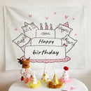 GobekUsa Birthday Wall Tapestry Decoration Party Bedroom Hanging Cloth