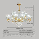 GobekUsa Crystal Chandelier: Elegant European Garden Lamp for Living Room, Bedroom