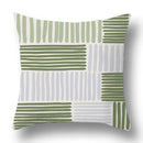GobekUsa Green Plants Geometric Print Pillow Cover - Home Sofa Cushion Cover