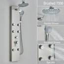 GobekUsa Rainfall Shower Panel with Storage Rack and Massage Jets