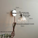 GobekUsa LED Glass Wall Light Fixture Modern Rotate Bedside Lamp Wandlamp