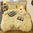 GobekUsa Lace Patchwork Duvet Cover Set, Soft Microfiber, Full Queen Size Bed Linen Pillowcase