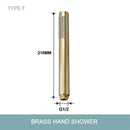 GobekUsa Brushed Gold Brass Hand Shower with Stainless Steel Hose - Wall Mount