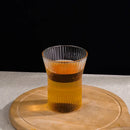 GobekUsa Japanese Glass Tea Cup Set with Walnut Sleeve - High Quality Transparent Drinkware