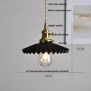 GobekUsa Ceramic LED Pendant Light Fixture Minimalist Wood Decor Hanging Lamp