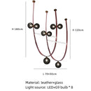GobekUsa Leather Chandeliers 2023 LED Minimalist Home Decor Lighting for Living Room