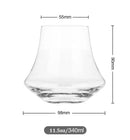 GobekUsa Crystal Whiskey Glass Tumbler | Wind Edge Shape Spirits Cup | Thick Bottom Glass