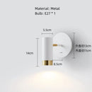 GobekUsa LED Rotatable Wall Lamp Gold Black White Metal Sconce E27 Bulb