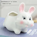 GobekUsa Animal Cartoon Ceramic Flowerpot for Nursery Planting - Cute Rabbit Elephant Sheep Octopus