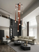 GobekUsa Designer Belt Marble Pendant Lights: Luxury Dimmable Fixture for Villa Duplex