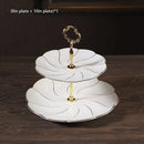 GobekUsa Bone China Fruit Plates Set Cake Stand Buffet Dishes Tray Tableware Decoration