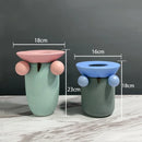 GobekUsa Geometric Ball Ceramic Vase Hand-made Home Decor