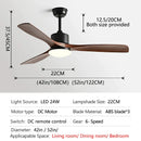 GobekUsa 3-Blade DC Ceiling Fan with LED Light & Remote Control.