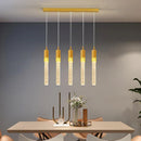 GobekUsa Gold Crystal LED Chandelier: Modern Dining Room Lamps, Hanging Kitchen Ceiling Light